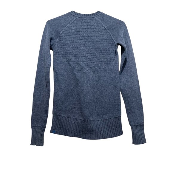 Sold Lululemon Reversible Still Lotus Sweater Small Blue Thumbholes Heathered - Picture 5 of 16